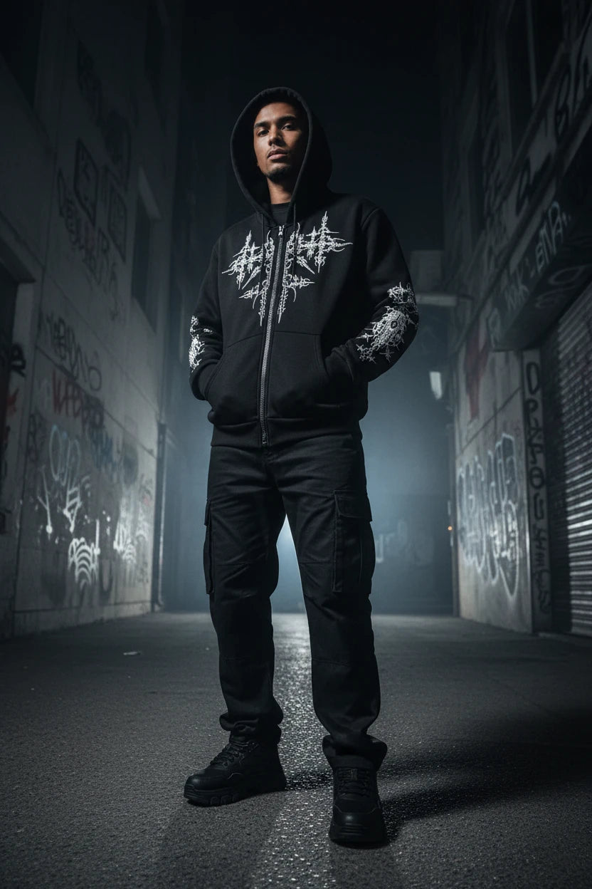 Gothic Dark Zip Hoodie